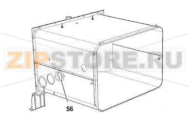 Плафон термостойкий Unox XFT 135 Оригинальное название запчасти: VT1195A - BOROSILICATE LIGHT BULB GLASS COVER Unox XFT 135 На деталировке запчасть Unox XFT 135 под номером: 56