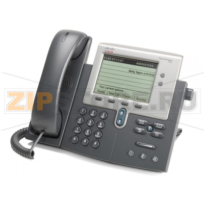 IP-телефон 48 В/DC, 2xFE (PoE), 2 линии, SIP/SCCP, 320x222 пкс, RJ-9 Cisco CP-7942G 