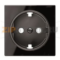 Накладка для розетки, стекло чёрное ABB 2CLA858800A2501