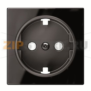 Накладка для розетки, стекло чёрное ABB 2CLA858800A2501 