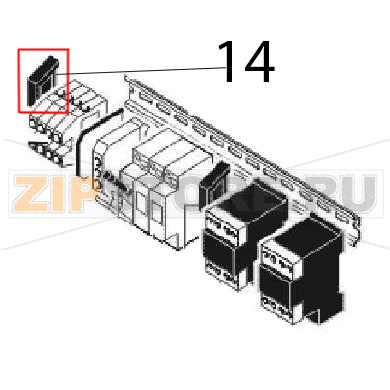 Terminal clamp Angelo Po FM611E1 Terminal clamp Angelo Po FM611E1Запчасть на деталировке под номером: 14