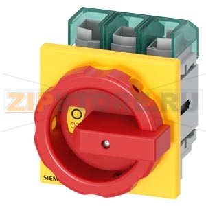 SENTRON, Molded case switch 3LD5 UL, Emergency switching-off, 3-pole, certified according to UL489 UL60947-4-1 and IEC60947-3, UL: 60A, SCCR 50kA at 480VAC, Operating power at 480VAC 3-phase: 40hp, IEC: 63A, Operating power at AC-23A at 400V: 30kW, front- 