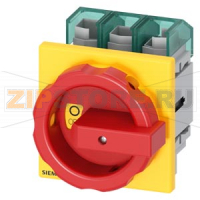 SENTRON, Molded case switch 3LD5 UL, Emergency switching-off, 3-pole, certified according to UL489 UL60947-4-1 and IEC60947-3, UL: 60A, SCCR 50kA at 480VAC, Operating power at 480VAC 3-phase: 40hp, IEC: 63A, Operating power at AC-23A at 400V: 30kW, front-