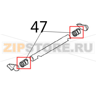 Spring pin Angelo Po 1A1PI2G Spring pin Angelo Po 1A1PI2GЗапчасть на деталировке под номером: 47