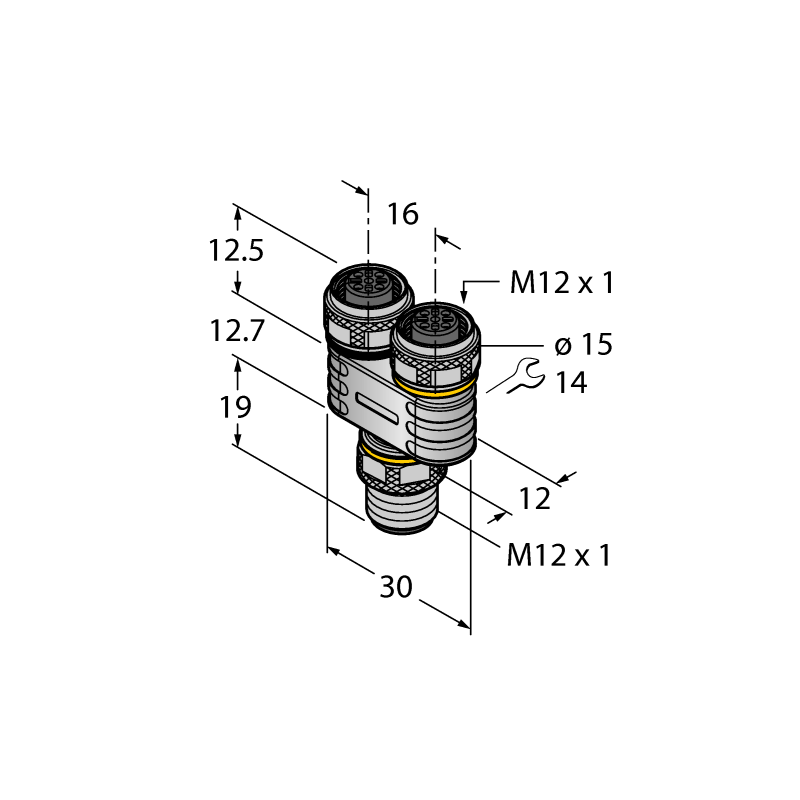 Разветвитель 2-х канальный Turck YB2-FSM5-2FKM5.4-P7X3 