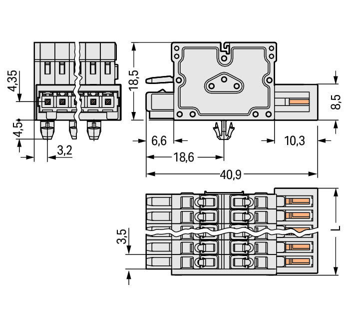 MCS MINI 2-conductor combi strip; 100% защита от неправильного подсоединения; Монтажные ножки; Фиксирующий рычаг; 1,5; Шаг контактов 3,5 мм; 8-пол.; 1,50 mm; светло-серые Wago 734-368/008-000 Универсальное соединение для всех типов проводников2-проводная колодка совмещает соединения через вывод и через розеткуДля размножения потенциаловПластины разгрузки натяжения, заводская сборка или монтаж на местеПитание со стороны вилкиКолодки Combi можно подключать к нескольким выводам100% защита от неправильного подсоединенияВозможны варианты кодировки...