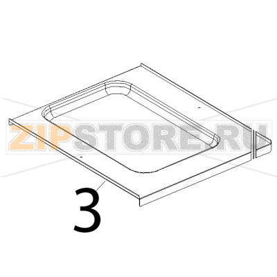 Vasca umidita inox Unox XL 135 Vasca umidita inox Unox XL 135Запчасть на деталировке под номером: 3