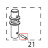 Pin groove KitchenAid 5K45SSEWH