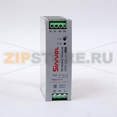 Блок питания 120 Вт, 90-264 В/AC, 127-370 В/DC, металлический корпус Sinvel SDN-120-24 