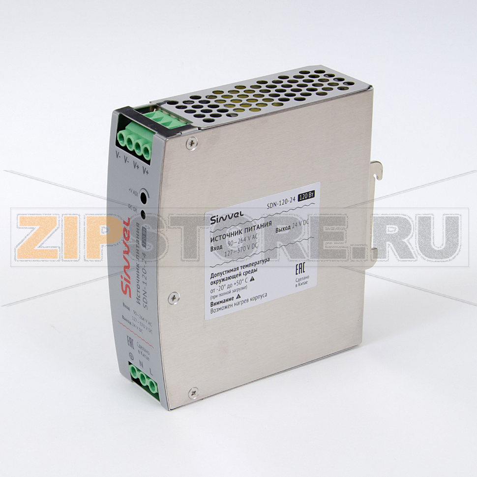 Блок питания 120 Вт, 90-264 В/AC, 127-370 В/DC, металлический корпус Sinvel SDN-120-24 