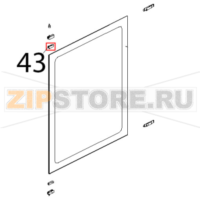 Guarn. porta fredda a band. PTFE car/carb Sp=1 mm Unox XV 703G Guarn. porta fredda a band. PTFE car/carb Sp=1 mm Unox XV 703GЗапчасть на деталировке под номером: 43