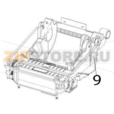 Print mechanism 300dpi Zebra ZD621R RFID Thermal Transfer Print mechanism 300dpi Zebra ZD621R RFID Thermal TransferЗапчасть на деталировке под номером: 9