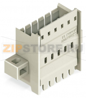 Panel feedthrough male connector; зажимное кольцо; Шаг контактов 3,5 мм; 4-пол.; светло-серые Wago 2091-1634/024-000