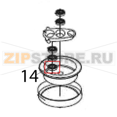 Oil seal Hurakan HKN-KS7 Oil seal Hurakan HKN-KS7Запчасть на деталировке под номером: 14