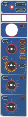 BLUE ANALOGIC PLATE WITH RED INDEX 