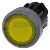 АКТУАТОР КНОПКИ С ВОЗМОЖНОСТЬЮ ПОДСВЕТКИ, 22MM, КРУГЛ., ПЛАСТИК С МЕТАЛЛИЧЕСКИМ ФРОНТАЛЬНЫМ КОЛЬЦОМ, КНОПКА ЖЁЛТАЯ ПЛОСКАЯ, С ФИКСАЦИЕЙ, ДЕБЛОКИРОВКА НАЖАТИЕМ, С ГРАВИРОВКОЙ ЛАЗЕРОМ, ВЕРХНИЙ РЕГИСТР Siemens 3SU1031-0AA30-0AA0-Z&nbsp;Y11