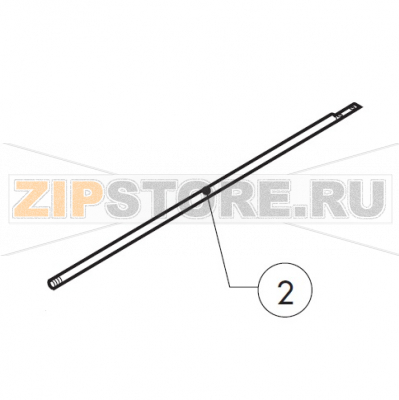 Chamber vent rod Lainox MVE051P                                                                                             Chamber vent rod Lainox MVE051PЗапчасть на сборочном чертеже под номером: 2Название запчасти на итальянском языке языке: Chamber vent rod Lainox MVE051P
