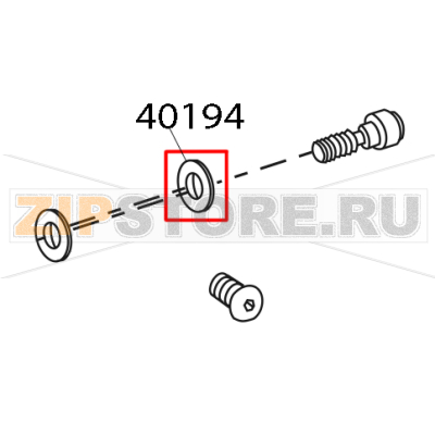 Washer, curved, .312 x .144 x .016 Zebra 105SE Washer, curved, .312 x .144 x .016 Zebra 105SEЗапчасть на деталировке под номером: 40194