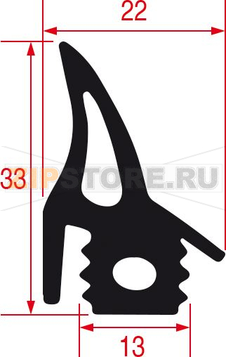 УПЛОТНИТЕЛЬ ДВЕРЦЫ ПЕЧИ  2875 MM 