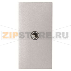 Механизм разъёма Mini Jack 3.5 мм, одномодульный, серебристый ABB 2CLA215540N1301 