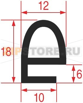 УПЛОТНИТЕЛЬНАЯ РЕЗИНА ДЛЯ ПЕЧИ 2550 ММ 