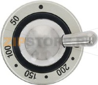 OVEN THERMOSTAT KNOB E/M BLACK-CHROME