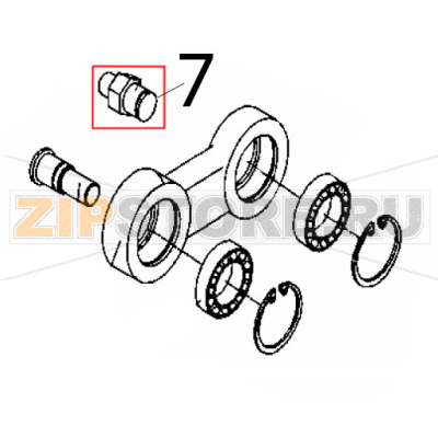 Pulley pin Rollmatic CP 42 Pulley pin Rollmatic CP 42Запчасть на деталировке под номером: 7