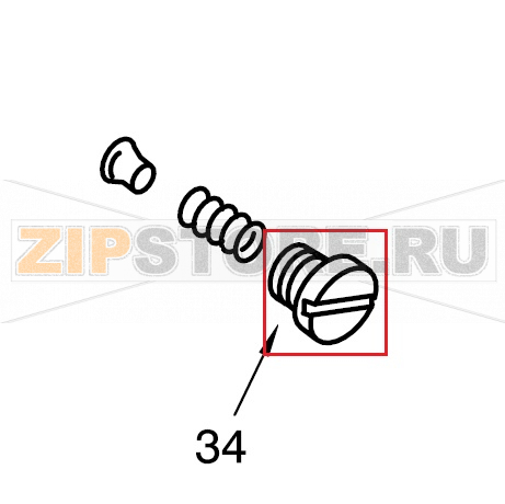 Заглушка резьбовая KitchenAid 5K5SS Заглушка резьбовая (Ø: 15x13 мм) для планетарного миксера KitchenAid 5K5SSЗапчасть на сборочном чертеже под номером: 34