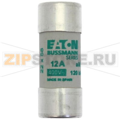Предохранитель, 12 A, AC 690 В, 80 кА, 22x58 мм, aM, IEC Eaton CYL FUSE &gt;STR &gt;22x58 12A GG 690V 