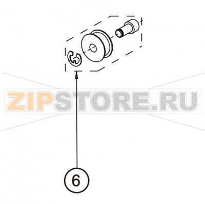 Натяжной ролик в сборе Datamax ST-3306 Натяжной ролик в сборе Datamax ST-3306 (только для принтеров 300dpi)Запчасть на сборочном чертеже под номером: 6Название запчасти Datamax на английском языке: Kit, Idler Pulley
