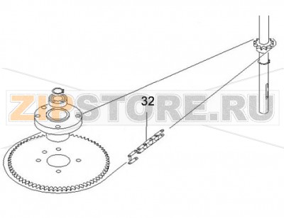 Цепь 8x3 (12-18SN) Fimar 18/SN Цепь 8x3 (12-18SN) для тестомеса Fimar 18/SNЗапчасть на деталировке под номером: 32Количество запчастей в комплекте: 1Оригинальное название запчасти Fimar: Chain