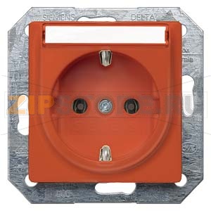 DELTA I-SYSTEM ОРАНЖЕВЫЙ РОЗЕТКА SCHUKO 10A DC/16A AC 250В C БЕЗРЕЗЬБОВЫМИ КОНТАКТНЫМИ ЗАЖИМАМИ С ПОЛЕМ ДЛЯ НАДПИСИ ЭЛ.-МЕХ.ЧАСТЬ Siemens 5UB1538 