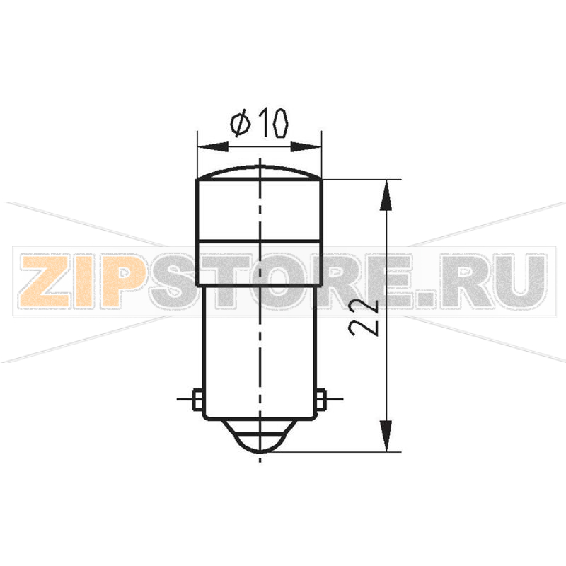 Лампа светодиодная 24 В/DC, точечная, белая Signal-Construct MELB2264 