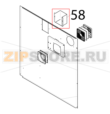 Protection for chimney Piron P920RXS Protection for chimney Piron P920RXSЗапчасть на деталировке под номером: 58