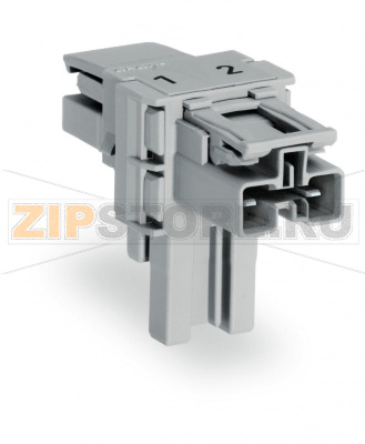 T-distribution connector; 2-pole; Cod. B; 1 input; 2 outputs; 2 locking levers; pink Wago 770-1603 Protected against mismating and maintenance-freeComponents can be clearly printed on and color-coded to meet custom requirements....
