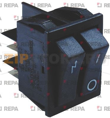 INTERRUTTORE DOPPIO NERO 