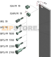 Монтажный материал для частичных передних плат и вдвижных монтажных узлов Bopla IHS 19