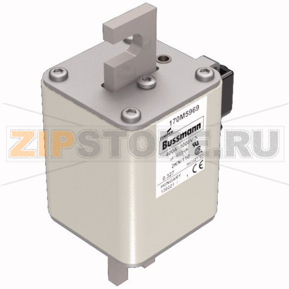 Предохранитель, 400 A, AC 1000 В, 150 кА, DIN 2, 59x77x138 мм, aR, DIN, IEC Eaton FUSE 400A 100 