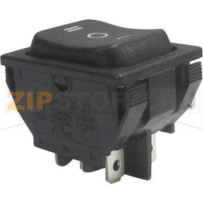 Переключатель клавишный 250 В/AC, 10 А, 2 x вкл/выкл/вкл TRU Components TC-R13-87D-02 