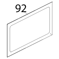 Vetro est. ser. grigio 730x435x4, BETFL Unox XB 403G