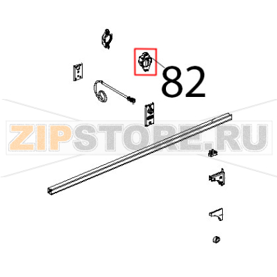 Scrocco maniglia DX Unox XBC 804 Scrocco maniglia DX Unox XBC 804Запчасть на деталировке под номером: 82