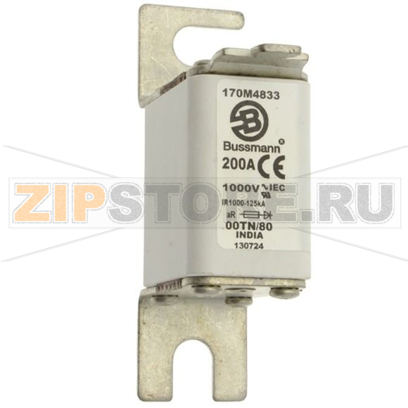 Предохранитель, 200 A, AC 1000 В, 125 кА, size 00, 30x47x98 мм, aR, DIN, IEC Eaton FUSE 200A 10 