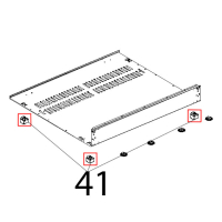 Piedino 35x35, H26, plastica and gomma grigio Unox XBC 604P