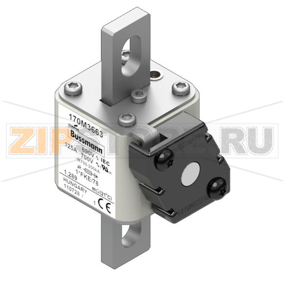 Предохранитель, 125 A, AC 690 В, 200 кА, size 1, 45x59x110 мм, aR, IEC UL Eaton FUSE 125A 690V 