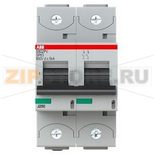 Выключатель автоматический двухполюсный, S802PV-SP63 ABB 2CCF019605R0001 