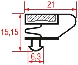 GUARNIZIONE AD INCASTRO 580x530 mm 