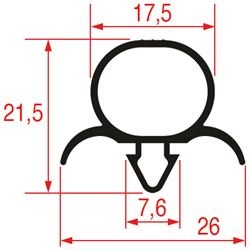 GUARNIZIONE 3 LATI 1850x935x1850 mm 