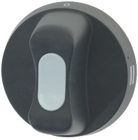 BLACK KNOB ø 65 mm SILK-SCREEN PRINTED