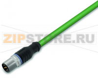 Кабель ETHERNET; 4-пол.; Розетка M12, прямая; Длина: 10 м Wago 756-1201/060-100