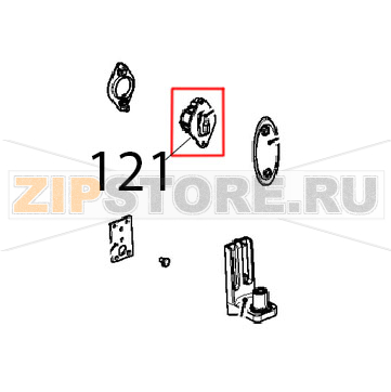 Scrocco maniglia SX CT BT Unox XBC 615EG Scrocco maniglia SX CT BT Unox XBC 615EGЗапчасть на деталировке под номером: 121